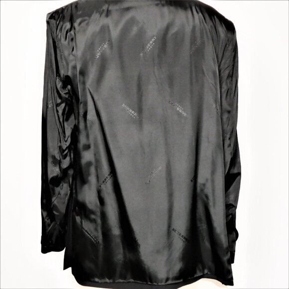 Burberry Vintage Black Wool Blend Coat /Jacket Size 48/ US Size 16 - Picture 11 of 13